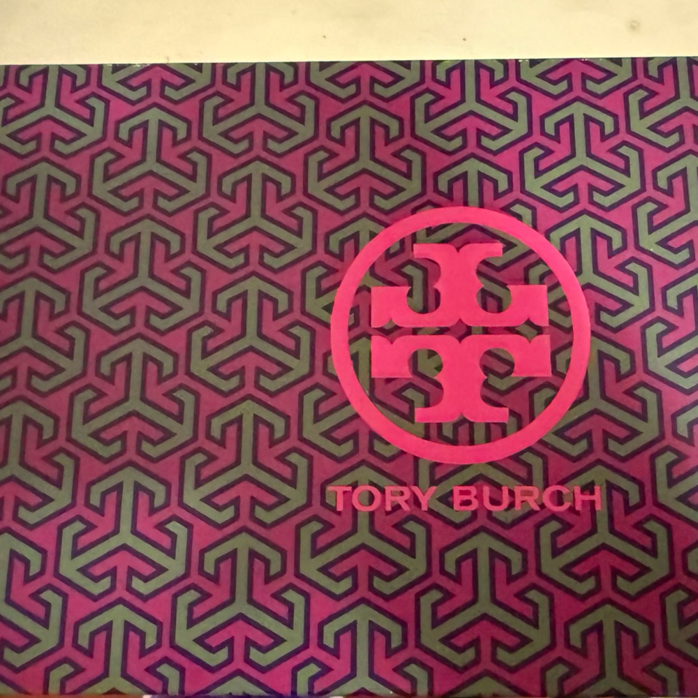 Tory Burch Pink and Green Geometric Box
